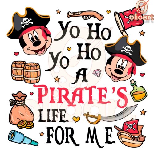 Yo Ho A Pirates Life with Mickey Mouse SVGPNG