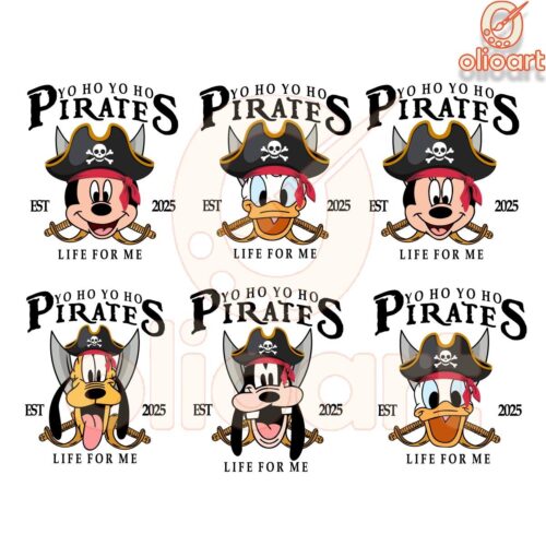 Yo Ho Pirates Life Disney Bundle PNG Est 2025 Adventure