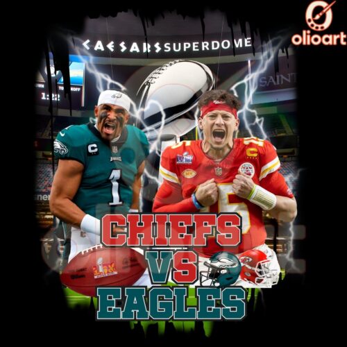 2025 Super Bowl Chiefs Vs Eagles Hurts Vs Mahomes PNG