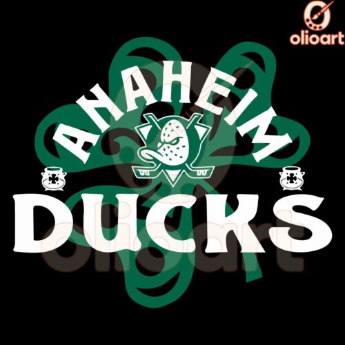 Anaheim Ducks St Patricks Day Shamrock SVG Richmond Style