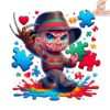 Autism Awareness Freddy Krueger Horror PNG Design