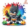 Autism Awareness PNG Cartoon Batman Design