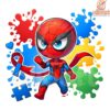 Autism Awareness SpiderMan PNG Heroic Heartfelt Design