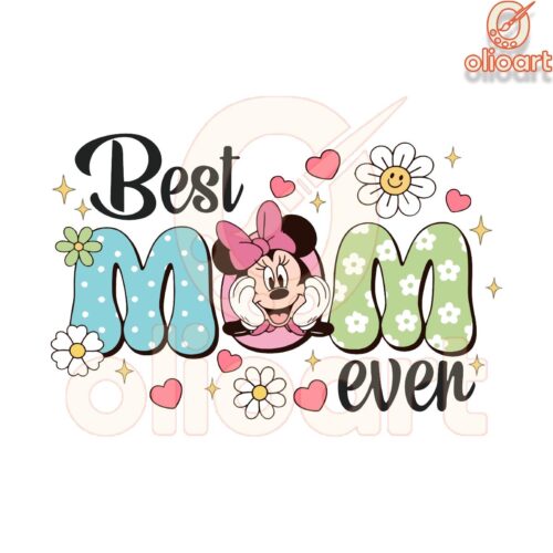 Best Mom Ever Minnie Mouse PNG Design for Moms Who Love Disney