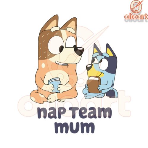Bluey Nap Team Mum SVG Cute Cozy File Download