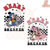 Checkered Heart Breaker Mickey Minnie PNG