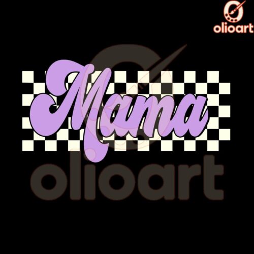 Checkered Mama PNG Design for Mothers Day