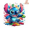 Colorful Cartoon Stitch Puzzle Autism Awareness PNG