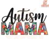 Colorful Floral Leopard Autism Mama PNG Design