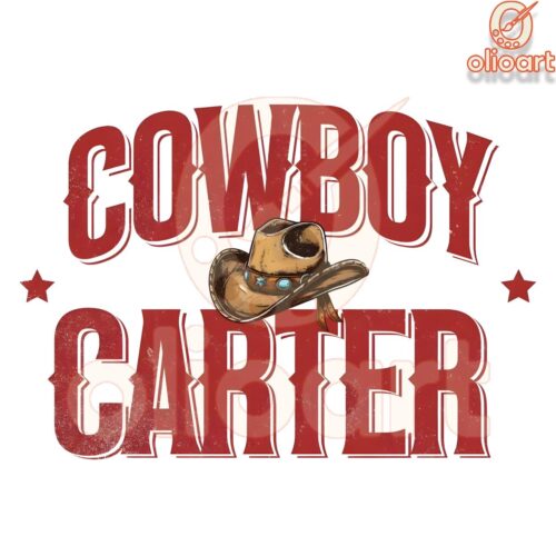Comfort Colors Cowboy Carter Western Hat PNG Design