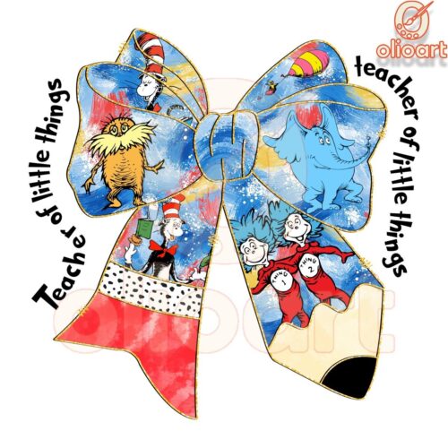Coquette Bow Teacher of Little Things Dr Seuss PNG