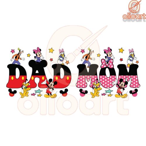 Dad Mom Disney Family Bundle PNG