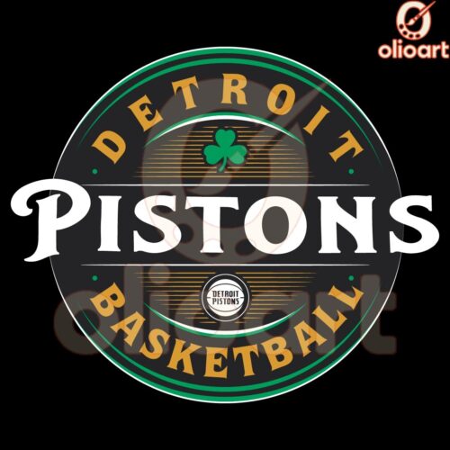 Detroit Pistons St Patricks Day SVG Basketball Luck Forever