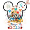 Disney Trip 2025 Mickey Friends Custom Name PNG