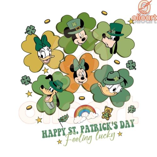 Feeling Lucky Mickey Friends SVG Happy St Patricks Day