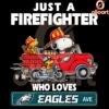 Firefighter Who Loves NFL Philadelphia Eagles Peanuts SVGPNG