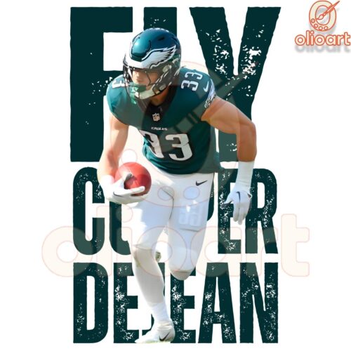 Fly High Cooper DeJean Eagles Super Bowl LIX PNG Design