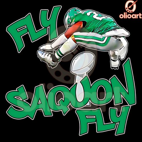 Fly Saquon Fly Eagles Saquon Barkley Super Bowl LIX PNG