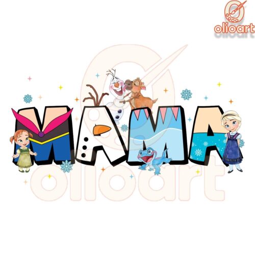 Frozen Elsa Friends PNG Cute Mama Cartoon Image