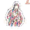 Glitter Jesus Easter Bunny PNG Christian Comfort Colors Design