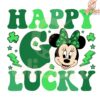 Happy Go Lucky Minnie Mouse Green SVG Cut File