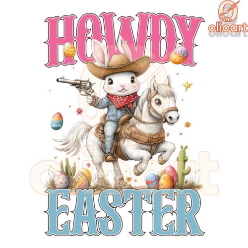 Howdy Cowboy Western Easter PNG Design