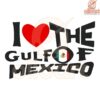 I Love the Gulf of Mexico Mexico Flag SVG