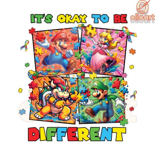 Its Okay to Be Different Super Mario Characters PNG