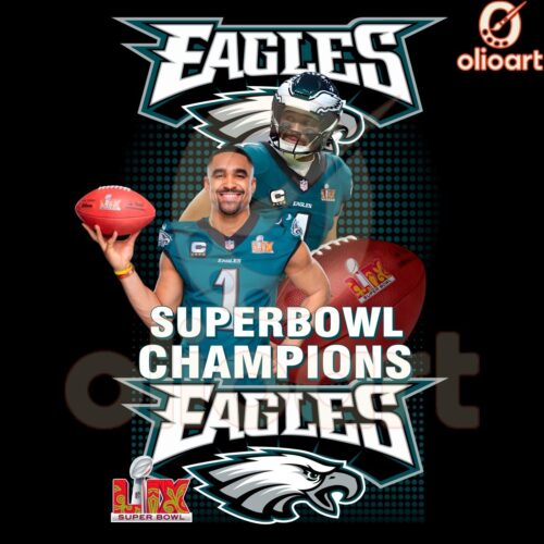 Jalen Hurts Philadelphia Eagles Super Bowl LIX Champions PNG