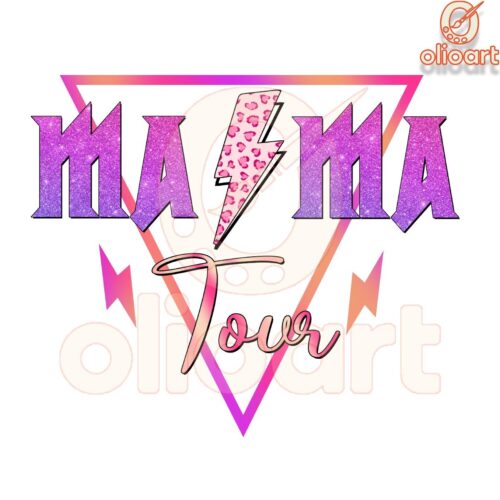Mama Tour Lightning Bolt PNG Design
