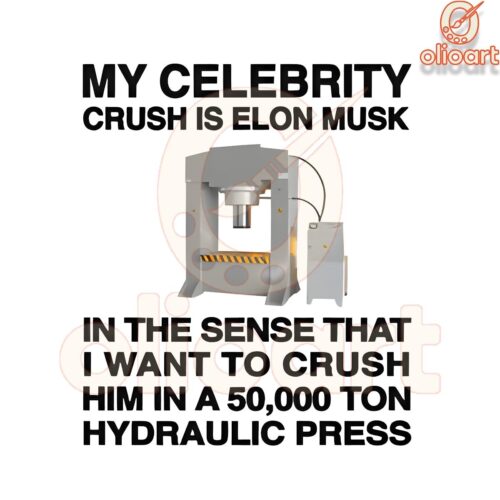 My Celebrity Crush Elon Musk Funny Meme PNG