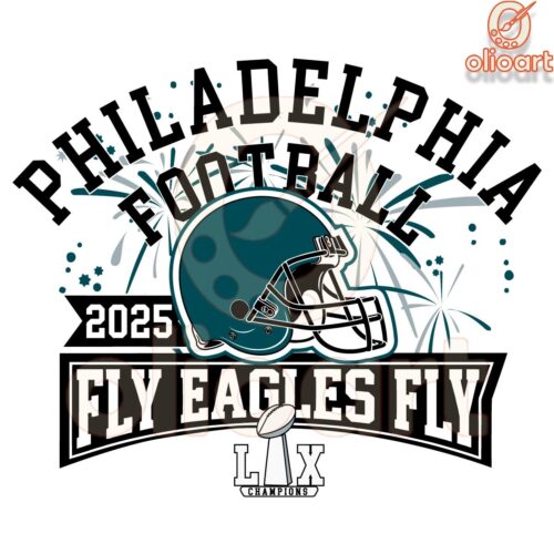 Philadelphia Football 2025 Fly Eagles Fly LIX SVG PNG