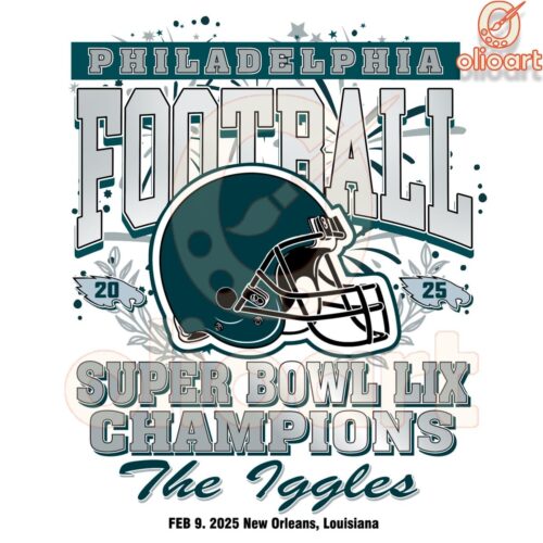 Philadelphia Football Super Bowl LIX Champions PNG Design