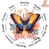 Retro Vintage Floral Butterfly Mothers Day Quote PNG