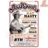 Retro Western Jesse Daniel Country Music Poster PNG Format