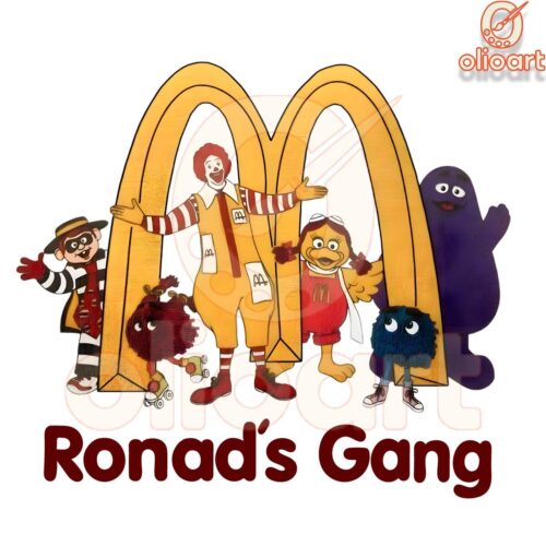 Ronads Gang McDonalds Logo Parody PNG Download