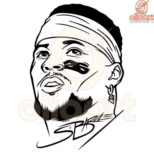 Saquon Barkley Eagles Head Signature SVG for Fans