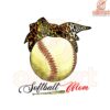 Softball Mom PNG Leopard Headband Baseball Bat Design