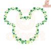 St Patrick Day Green Clover Mickey Mouse Head SVG