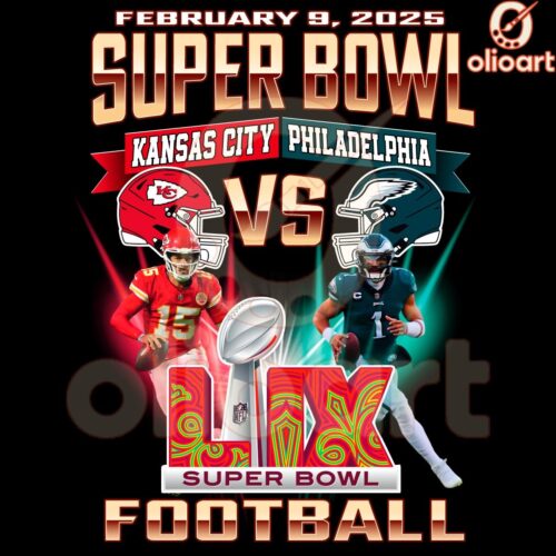 Super Bowl 2025 Kansas City vs Philadelphia Football PNG