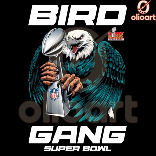 Super Bowl LIX Philadelphia Eagles Bird Gang PNG Design