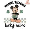 Thick Thighs Lucky Vibes Mickey Mouse Checkered SVG