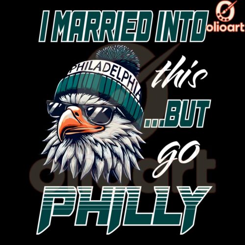 Vintage I Married Into This Philly Mascot Logo PNG