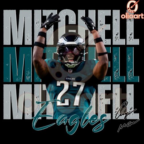 Vintage Quinyon Mitchell 33 Philadelphia Eagles PNG
