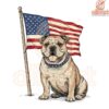American Bulldog USA Flag Watercolor PNG Artwork