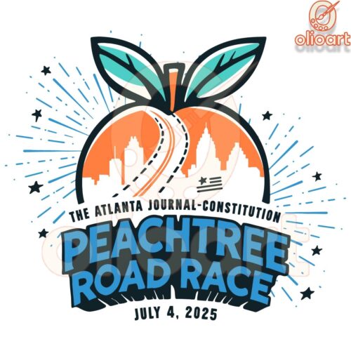 Atlanta JournalConstitution Peachtree Race 2025 SVG