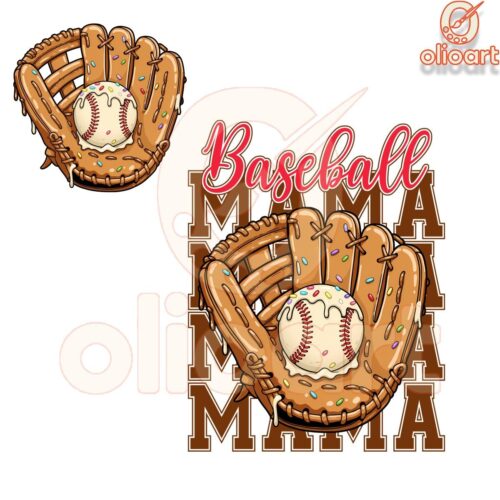 Baseball Mama Drip PNG Game Day Style in Full Swing