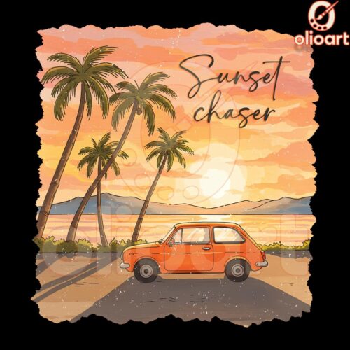 Beach Sunset Chaser Summer PNG