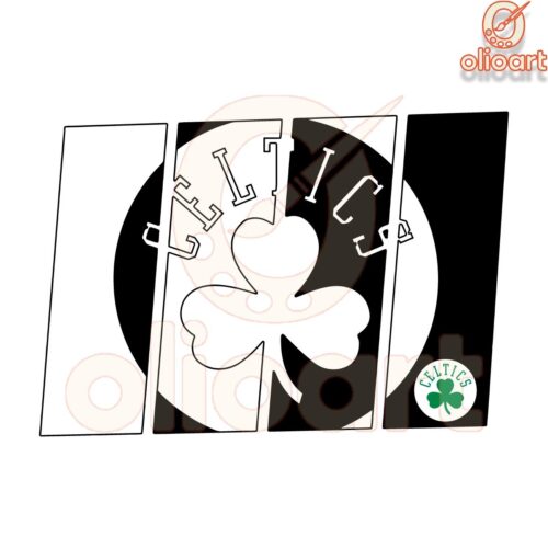 Boston Celtics Black White SVG Digital Download