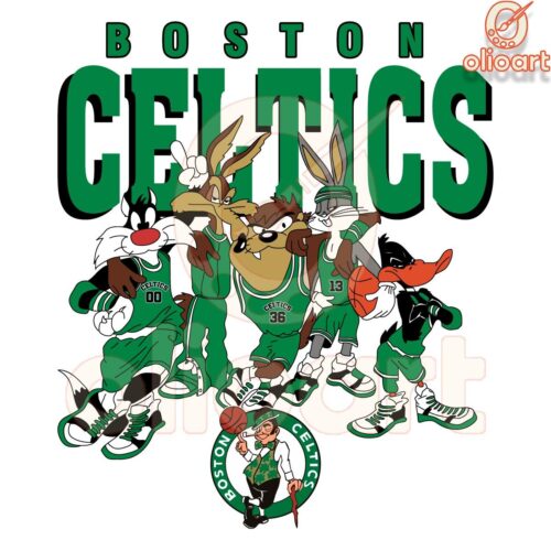 Boston Celtics Looney Tunes NBA Basketball SVG Design